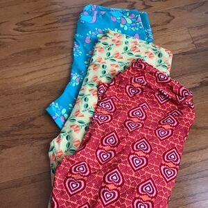 LuLaRoe Tall & Curvy Bundle of 3 butter soft leggings